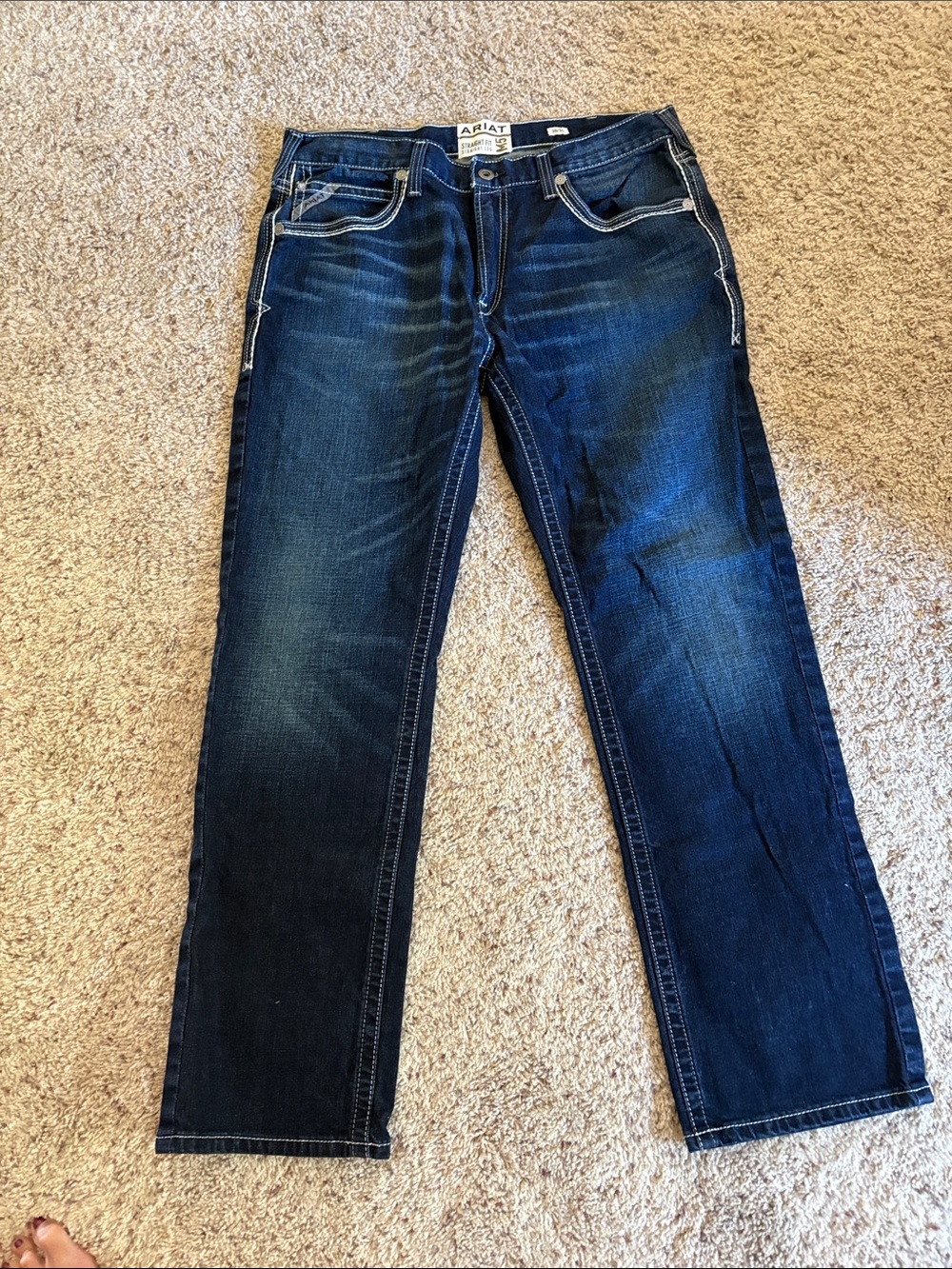 Ariat Men's Dark Indigo Straight-Leg Jeans